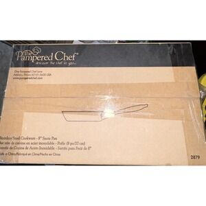 NIB Pampered Chef Stainless Steel Cookware‎ 8" Saute Pan 2879 Retired